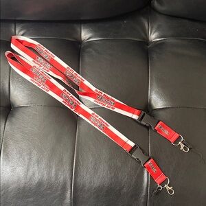 Drift Master JDM Red and White Lanyard Keychain 2pack